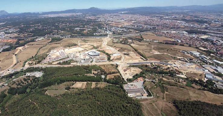 Foto aéria dels terrenys on s'ubiquen els abocadors de Cerdanyola