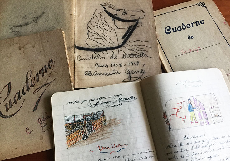 Quaderns escolars fets a Cerdanyola i Ripollet durant la Guerra Civil